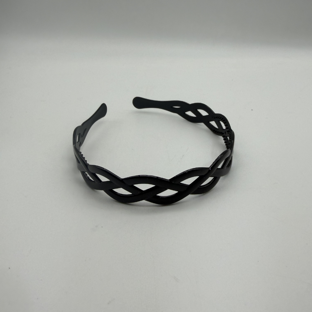 Örgü Desenli Siyah Taç