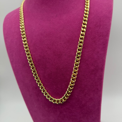 Zincir Çelik Kolye Gold