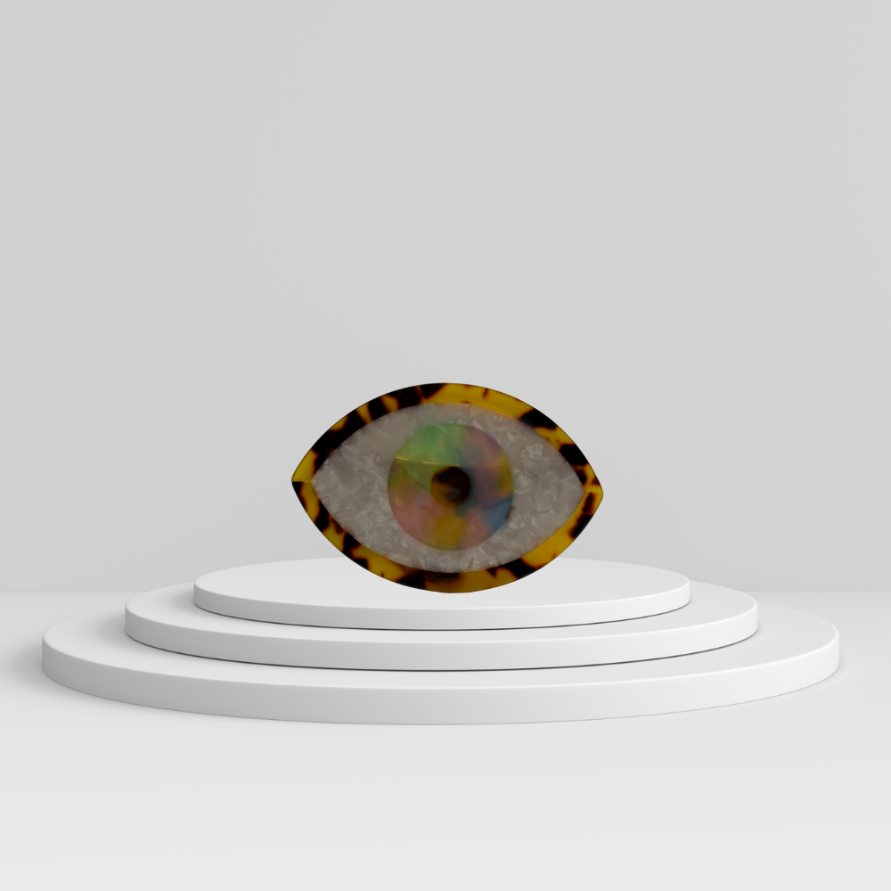 Nazar Boncuklu Sarı Kemik Toka