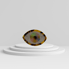 Nazar Boncuklu Sarı Kemik Toka