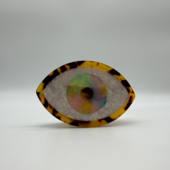 Nazar Boncuklu Sarı Kemik Toka