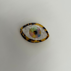 Nazar Boncuklu Sarı Kemik Toka