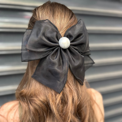 İncili Siyah Kurdela Toka