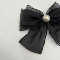 İncili Siyah Kurdela Toka