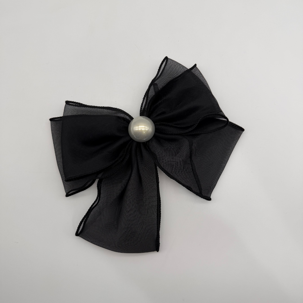 İncili Siyah Kurdela Toka