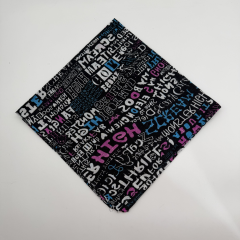 Modern Yazı Desenli Bandana Fular