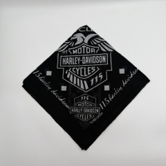 Motor Tutkusu Temalı Siyah Bandana Fular