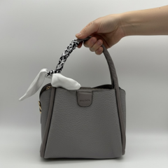 Kadın Gri El Ve Omuz Çantası Şık Tasarım Ayarlanabilir Askılı