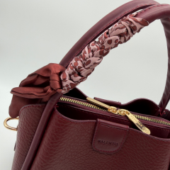 Kadın Bordo El Ve Omuz Çantası Şık Tasarım Ayarlanabilir Askılı