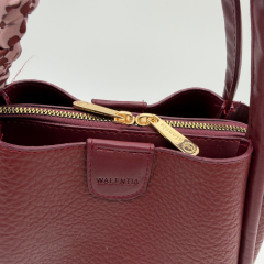 Kadın Bordo El Ve Omuz Çantası Şık Tasarım Ayarlanabilir Askılı