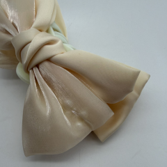 İnci Dokulu Krem Fiyonk Mandal Toka