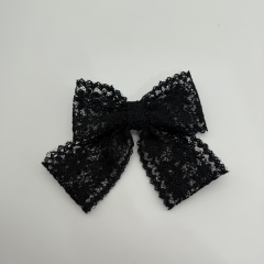 Siyah Dantel Fiyonk Saç Tokası