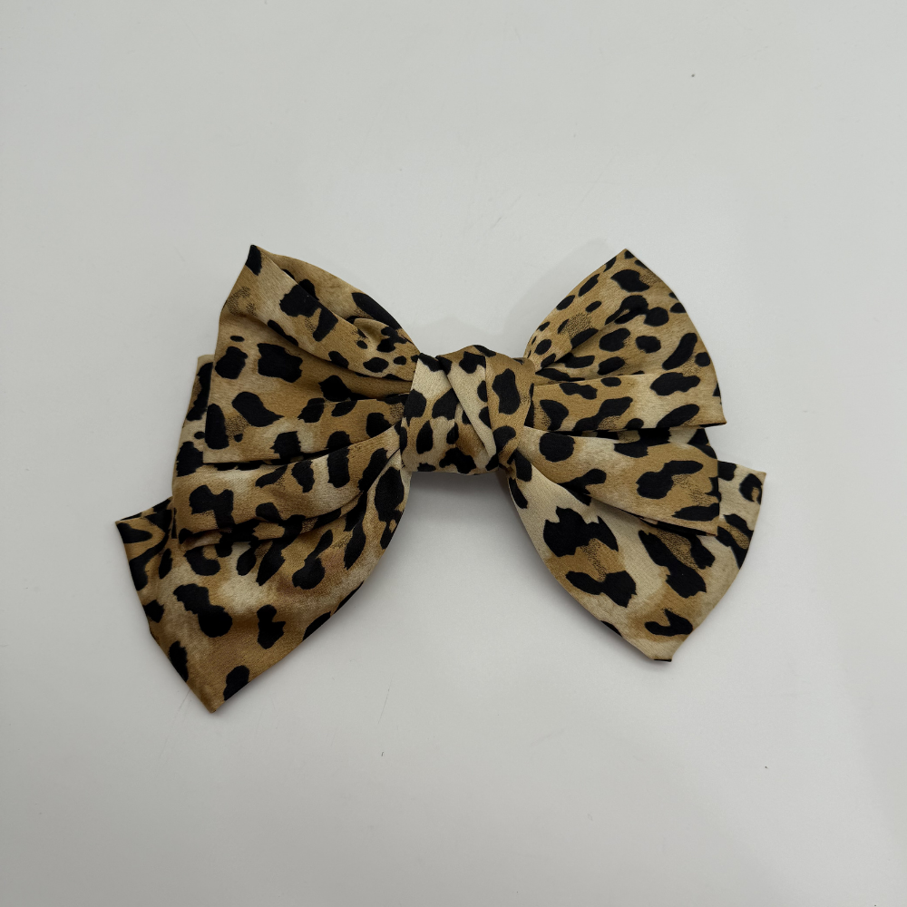 Leopar Desenli Fiyonk Saç Tokası