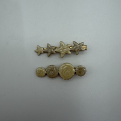 Deniz Yıldızı ve Gül Figürlü 2’li Toka Seti