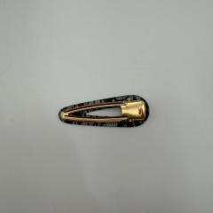 Siyah Desenli Çıt Çıt Saç Tokası