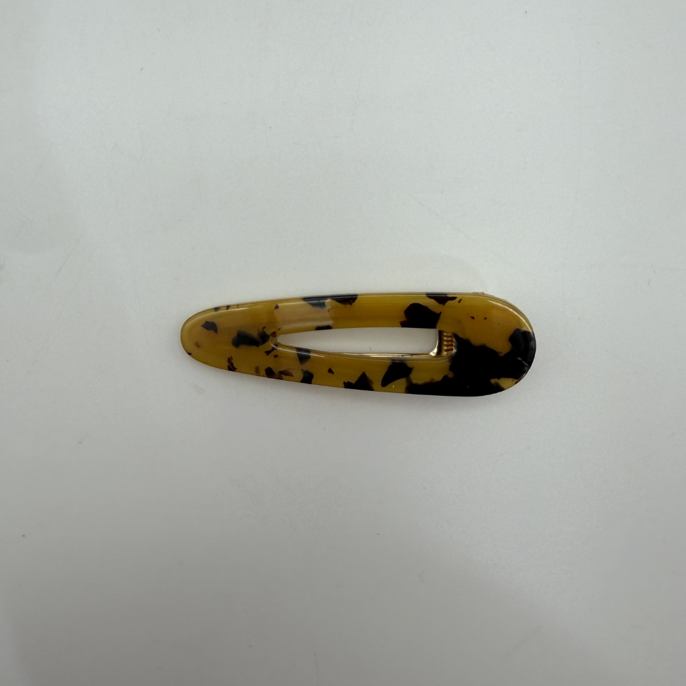 Kehribar Desenli Çıt Çıt Saç Tokası