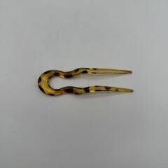 Leopar Desenli Kemik Saç Tokası