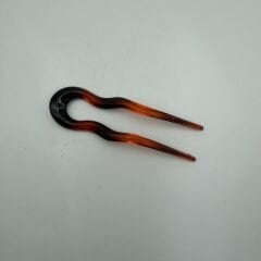 Kahverengi Ton Geçişli Kemik Saç Tokası