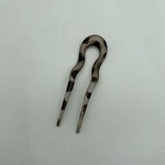 Şeffaf Leopar Desenli Kemik Saç Tokası