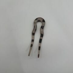 Şeffaf Leopar Desenli Kemik Saç Tokası