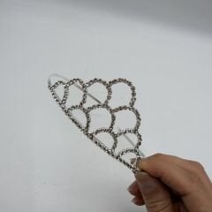 Kalp Formlu Taş Detaylı Çocuk Tacı