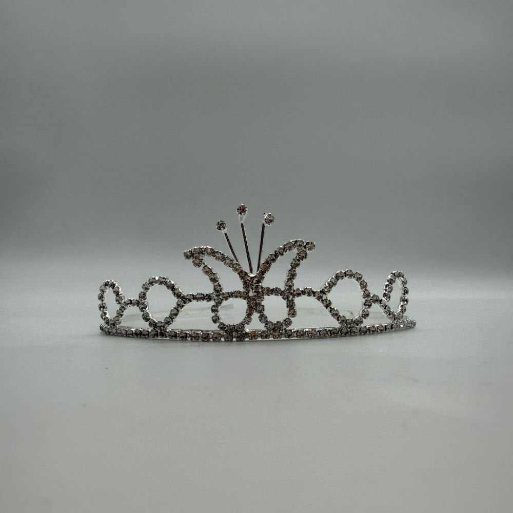 Taş Detaylı Kelebek Formlu Çocuk Tacı