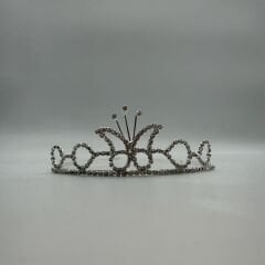 Taş Detaylı Kelebek Formlu Çocuk Tacı