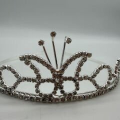 Taş Detaylı Kelebek Formlu Çocuk Tacı