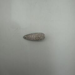 Taş Detaylı Parlak Silver Mandal Saç Tokası