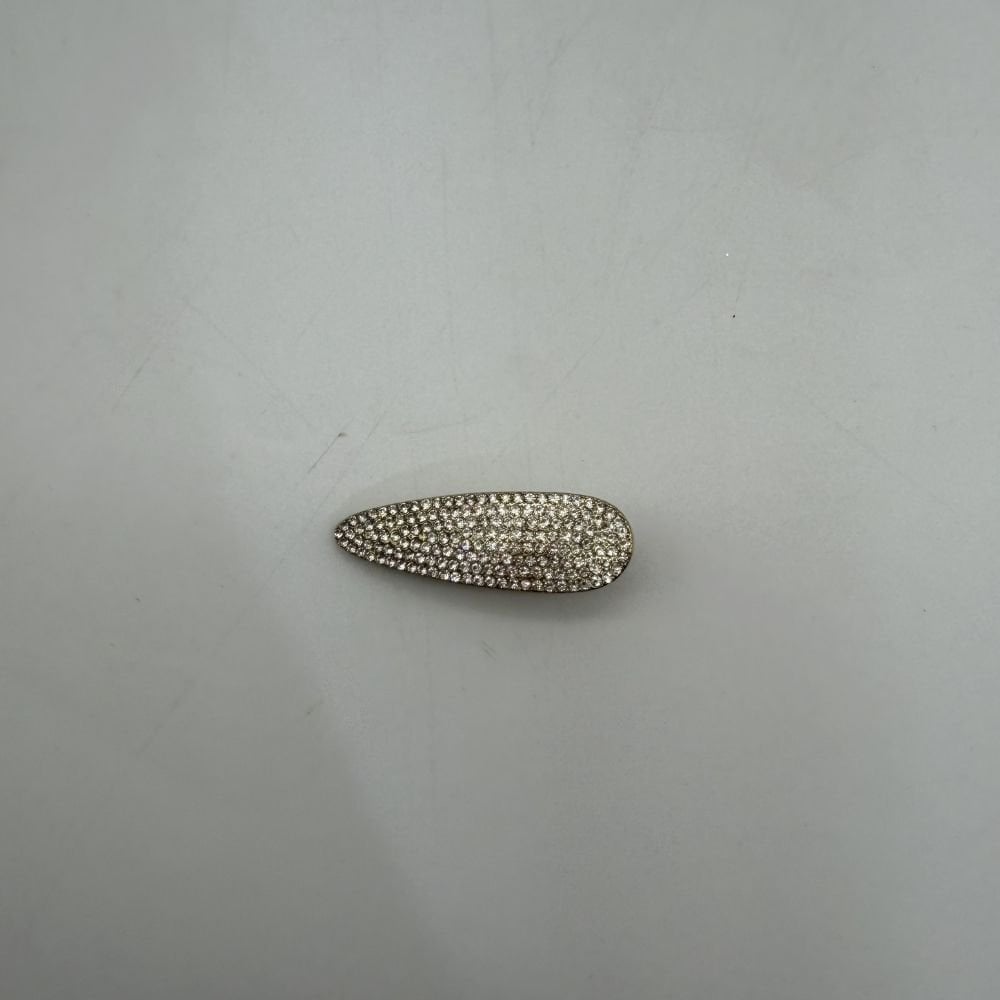 Gold Taş Detaylı Parlak Mandal Saç Tokası