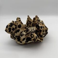 Leopar Desenli Fırfırlı Mandal Toka