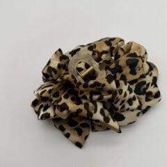 Leopar Desenli Fırfırlı Mandal Toka