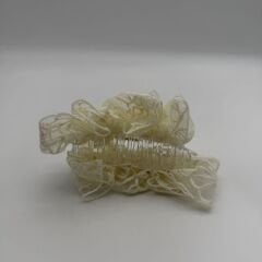 Krem Dantel Fırfırlı Mandal Toka