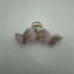 Çiçek Detaylı Transparan Mandal Toka