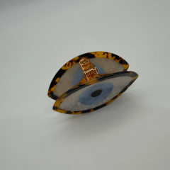 Nazar Boncuklu Mavi Kemik Kadın Toka 6 x 10 cm