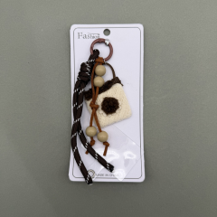 Triko Çanta Figürlü Şeffaf Kartlıklı Anahtarlık