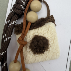 Triko Çanta Figürlü Şeffaf Kartlıklı Anahtarlık