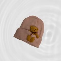 Ayıcık Detaylı Pembe Bere