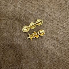 İkili Deniz Kabuğu Gold Toka