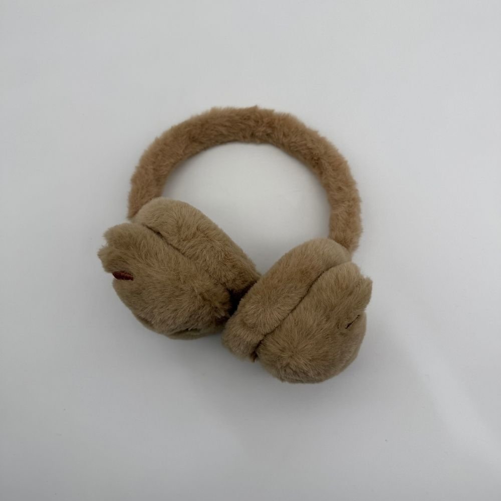 Kahverengi Ayıcık Figürlü Peluş Kulaklık