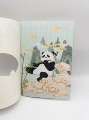 PANDA Figürlü Beyaz Renk En 14 Boy 20 Cm Çizgili Not Defteri