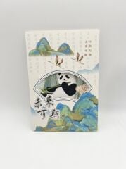 PANDA Figürlü Beyaz Renk En 14 Boy 20 Cm Çizgili Not Defteri