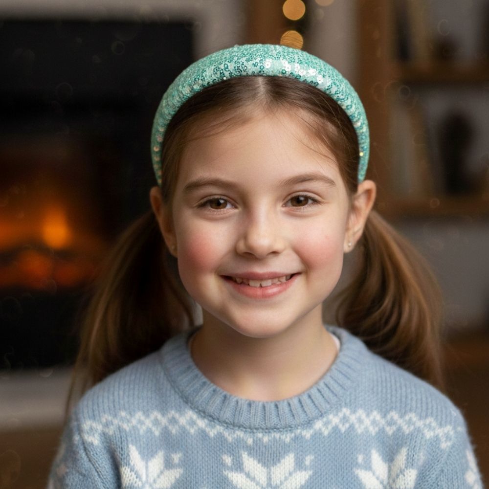 Pullu Açık Mavi Çocuk Taç