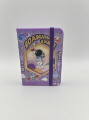 Astranot Figürlü Hologram Mor Renkli En 7,5 cm Boy 10,5 cm Çizgili Not Defteri