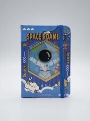 Astranot Figürlü Hologram Mavi Renkli En 7,5 cm Boy 10,5 cm Çizgili Not Defteri