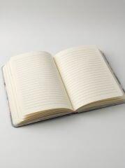 Cafe Figurlü Mavi Renkli En 14,5 cm Boy 20.5 cm Çizgili Defteri