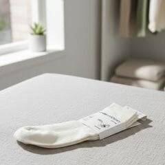 Kadın Beyaz Pamuklu Soket Çorap