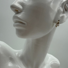 Xuping İri Taşlı Gold Halka Küpe