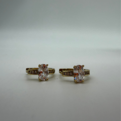 Xuping İri Taşlı Gold Halka Küpe