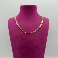 Kare Pullu Gold Zincir Kolye